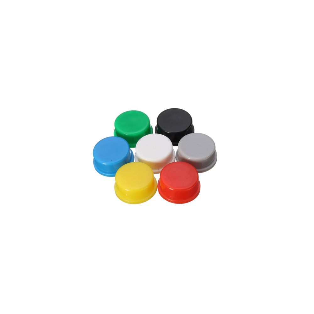 Round Cap-Tack Switch 12×12×7.3mm Multi Colour Round Cap-Tack Switch 12×12×7.3mm Multi Colour