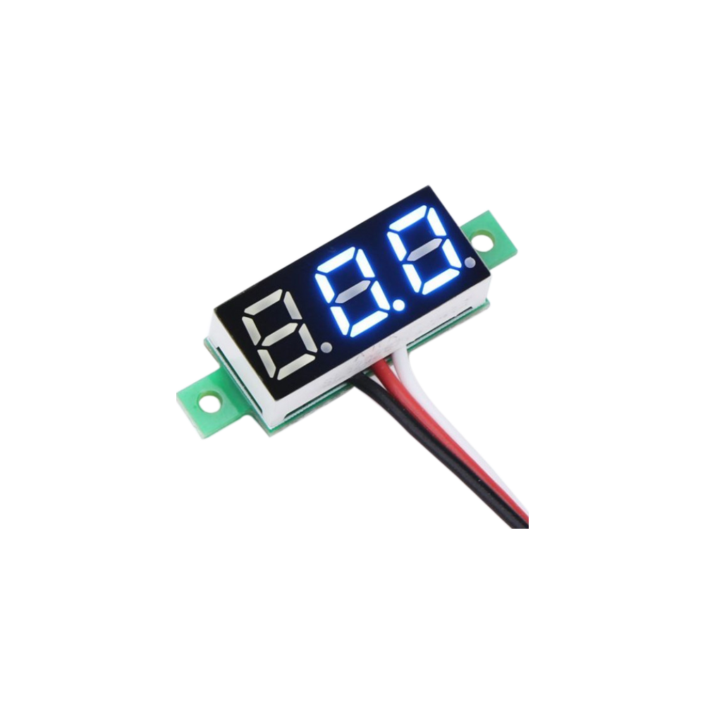 0.28" 0-100V 3 Wire DC Voltmeter Red 0.28" 0-100V 3 Wire DC Voltmeter Red