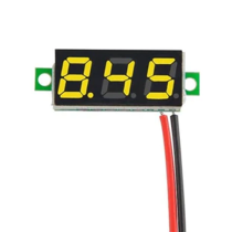 0.28" 3.5-30V 2 Wire DC Voltmeter Yellow