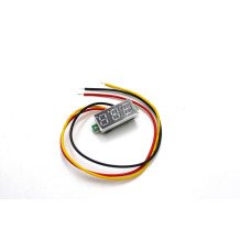 0.28" 0-100V 3 WIRE DC VOLTMETER YELLOW