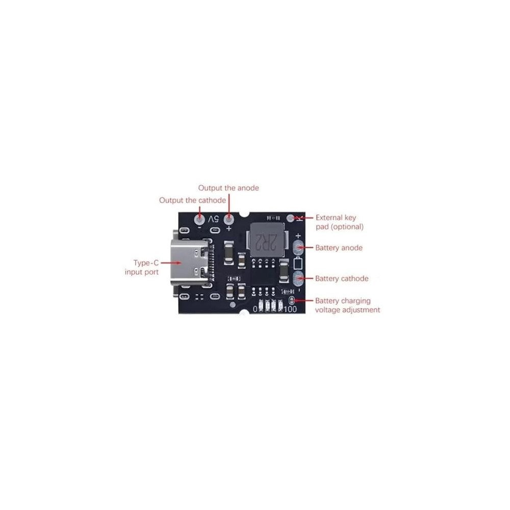 C TYPE 5V 2A BATTERY CHARGING PROTECTION BOARD C TYPE 5V 2A BATTERY CHARGING PROTECTION BOARD