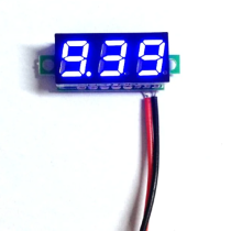 0.28" 3.5-30V 2 WIRE DC VOLTMETER BLUE