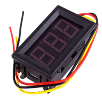 0.56inch DC 0-100V Three Wire LCD Light Digital Voltmeter Red