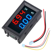 0.28 Inch 100V 10A Dual LED Voltmeter Ammeter Blue + Red