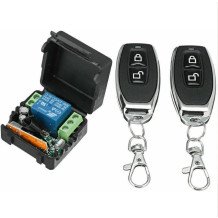 433Mhz Wireless Remote Control Switch DC 12V 1CH RF Relay Receiver Module with Transmitters (1 Receiver and 2 Remote)