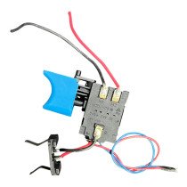 Drill Trigger Switch DC24V 15A Chargeable Tool Power Speed Control with Small Light for Hitachi, Multicolor