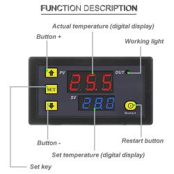 W3230 AC110-220V Digital Temperature Controller Microcomputer Thermostat Switch