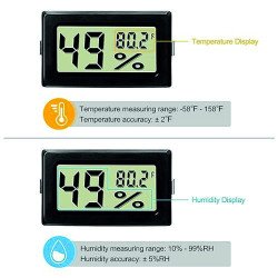 FY-12 MINILCD DIG THERMOMTR HYGROMTR 1.5MTWIRE