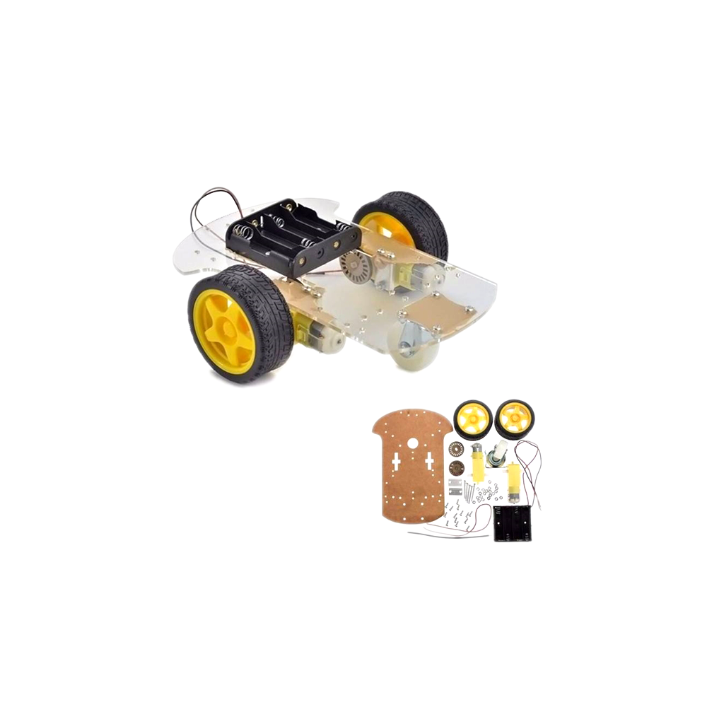 Transparent Chassis Function 2W Transparent Robot Smart Car Chassis