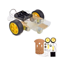2W TRANSPARENT ROBOT SMART CAR CHASSIS 2WKIT, For Assembly
