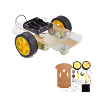 2W TRANSPARENT ROBOT SMART CAR CHASSIS 2WKIT, For Assembly