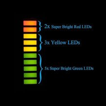 10 Segment Line Bar Display Multicolour