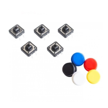 25 PC "12X12X7.3" TACT SWITCH KITS CAPS